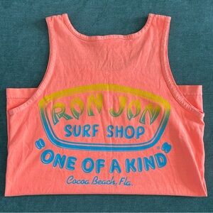 Ron Jon Coral Tank Top with Blue and Yellow Accents 100% Cotton Women’s Small